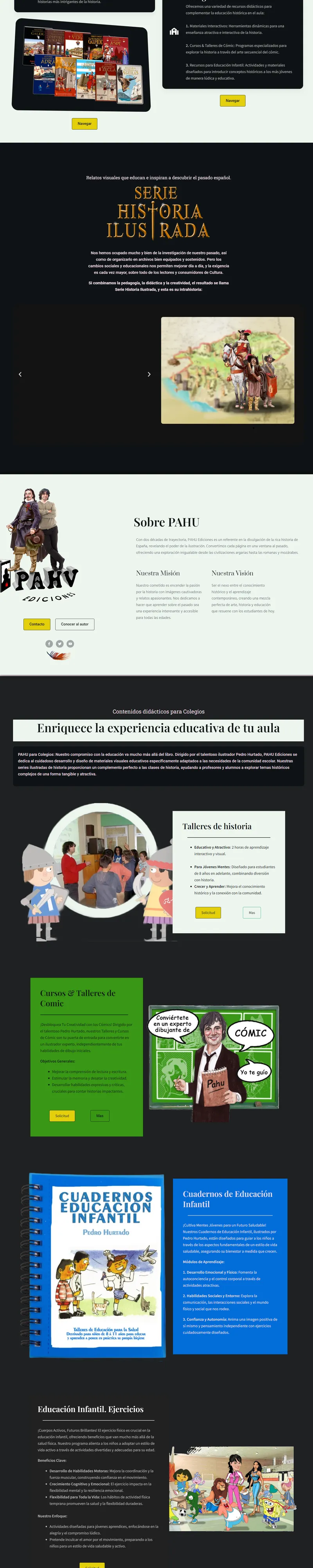 Pahuediciones Website Screenshot