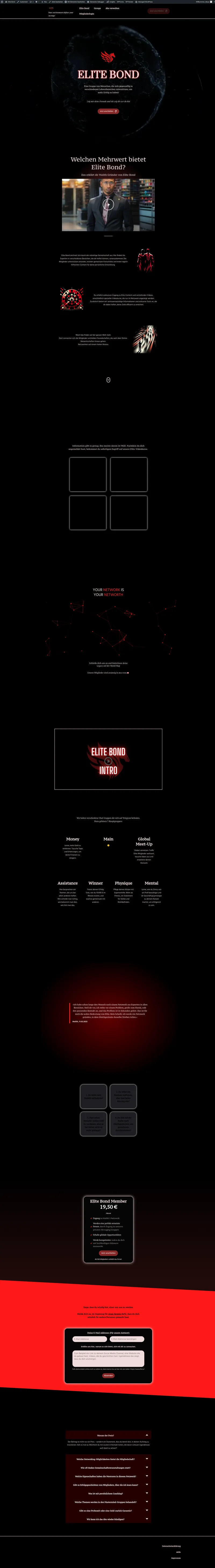 Elite Bond Website Screenshot