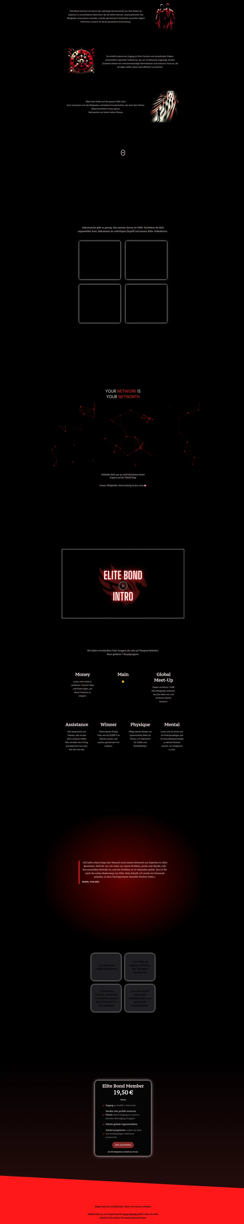 Elite Bond Website Screenshot